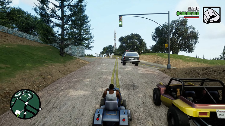 GTA San Andreas drive tractor countryside
